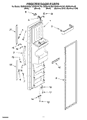 FREEZER DOOR Diagram and Parts List for GS6SHAXLS02  Whirlpool Refrigerator