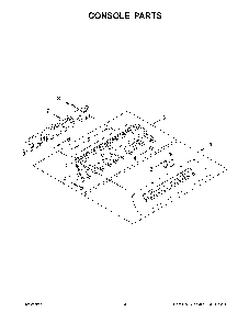 Console parts Diagram and Parts List for  Whirlpool Washer