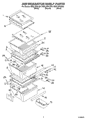 REFRIGERATOR SHELF Diagram and Parts List for GD2LHGXLQ04  Whirlpool Refrigerator