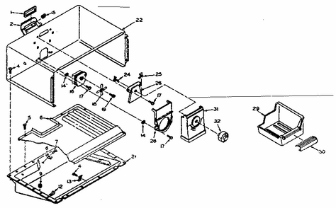 Freezer Section Parts Diagram and Parts List for 106W14EIM5  Kenmore Refrigerator
