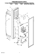 FREEZER DOOR PARTS Diagram and Parts List for GS6SHEXNQ04  Whirlpool Refrigerator