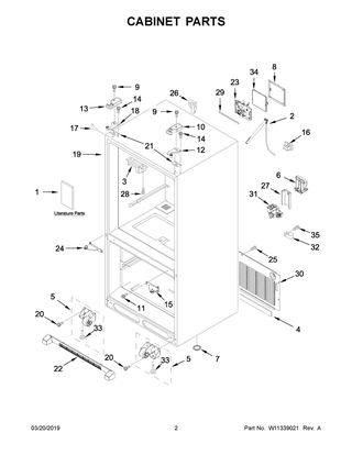 Part Location Diagram of W11308939 Whirlpool Energy Guide