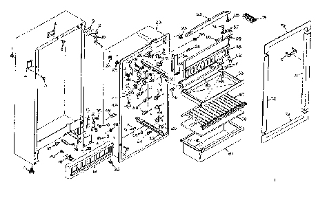 Cabinet Parts Diagram and Parts List for 106T11A  Kenmore Refrigerator