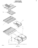 SHELF Diagram and Parts List for ET18TKXMWR2  Whirlpool Refrigerator