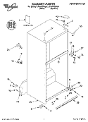 CABINET PARTS Diagram and Parts List for GT9SHKXMQ01  Whirlpool Refrigerator