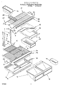 SHELF Diagram and Parts List for ET20ZKXBW00  Whirlpool Refrigerator