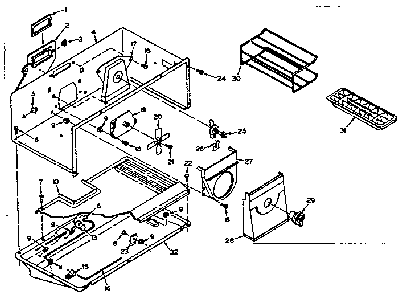 Freezer Parts Diagram and Parts List for 106T14ES1  Kenmore Refrigerator