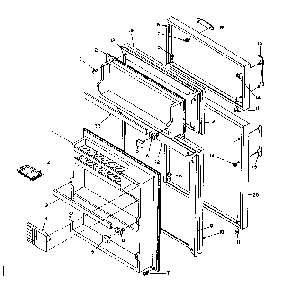 Door Parts Diagram and Parts List for 106T12D  Kenmore Refrigerator