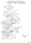 REFRIGERATOR SHELF Diagram and Parts List for GS6SHAXKQ01  Whirlpool Refrigerator