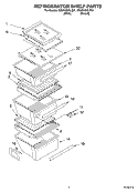 REFRIGERATOR SHELF Diagram and Parts List for GD5NHGXLT01  Whirlpool Refrigerator