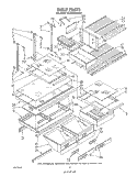 SHELF , LIT/OPTIONAL Diagram and Parts List for ET20DKXVF02  Whirlpool Refrigerator