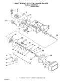 MOTOR AND ICE CONTAINER PARTS Diagram and Parts List for  Whirlpool Refrigerator