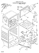 LINER Diagram and Parts List for ET20TKXDN04  Whirlpool Refrigerator