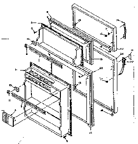Door Parts Diagram and Parts List for 106W12BL  Kenmore Refrigerator