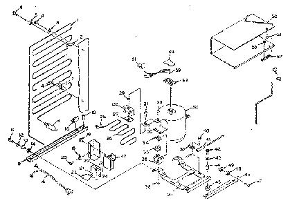 Refrigerator Unit Parts Diagram and Parts List for 106N10AL  Kenmore Refrigerator