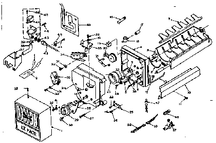 Icemaker Parts Diagram and Parts List for 106W14EIM1  Kenmore Refrigerator