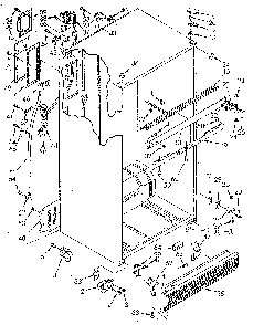 Cabinet Diagram and Parts List for ET20NKXSM10  Whirlpool Refrigerator
