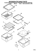 REFRIGERATOR SHELF PARTS Diagram and Parts List for GS2SHAXNL00  Whirlpool Refrigerator