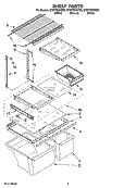 SHELF PARTS, OPTIONAL PARTS Diagram and Parts List for ET8FTEXVB00  Whirlpool Refrigerator