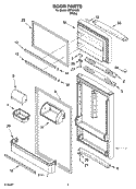 DOOR PARTS Diagram and Parts List for  Inglis Refrigerator