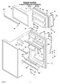 DOOR PARTS Diagram and Parts List for ET8WTMXKT04  Whirlpool Refrigerator
