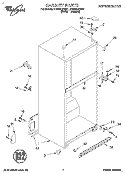 CABINET Diagram and Parts List for ET20NKXDW01  Whirlpool Refrigerator