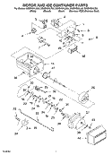 MOTOR AND ICE CONTAINER Diagram and Parts List for GS2SHGXLS00  Whirlpool Refrigerator