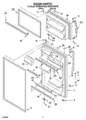 DOOR PARTS Diagram and Parts List for ET8WTMXKQ08  Whirlpool Refrigerator