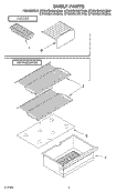 SHELF, OPTIONAL Diagram and Parts List for ET6WSKYKT00  Whirlpool Refrigerator