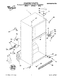 CABINET Diagram and Parts List for ET18NKXDW04  Whirlpool Refrigerator