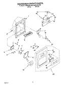DISPENSER FRONT Diagram and Parts List for GD2NHGXLT00  Whirlpool Refrigerator