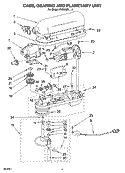 CASE, GEARING AND PLANETARY UNIT Diagram and Parts List for  KitchenAid Mixer