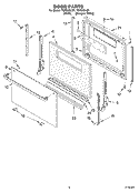 DOOR PARTS, MISCELLANEOUS PARTS Diagram and Parts List for TGP325LW1  Estate Range