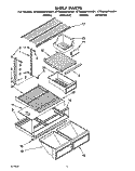 SHELF Diagram and Parts List for ET20NMXAN01  Whirlpool Refrigerator