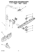 UPPER WASH AND RINSE PARTS Diagram and Parts List for  KitchenAid Dishwasher