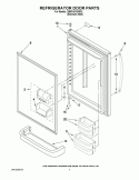 REFRIGERATOR DOOR PARTS Diagram and Parts List for GB9FHDXWS02  Whirlpool Refrigerator