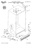 CABINET Diagram and Parts List for GD27DQXFB00  Whirlpool Refrigerator