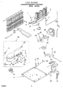 UNIT, LIT/OPTIONAL Diagram and Parts List for ET18HTXDW01  Whirlpool Refrigerator