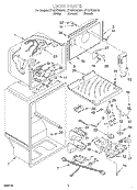 LINER Diagram and Parts List for ET18PKXGW01  Whirlpool Refrigerator
