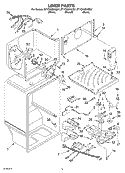 LINER Diagram and Parts List for ET1CHMXKQ07  Whirlpool Refrigerator