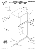 CABINET, LITERATURE Diagram and Parts List for ET4WPKXKZ00  Whirlpool Refrigerator