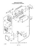 ICEMAKER, LIT/OPTIONAL Diagram and Parts List for ET18JMYSF0C  Whirlpool Refrigerator