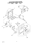 DISPENSER FRONT Diagram and Parts List for GD2SHGXKB01  Whirlpool Refrigerator
