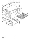 INTERNAL OVEN Diagram and Parts List for  Whirlpool Range