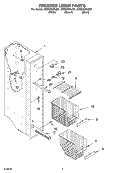 FREEZER LINER Diagram and Parts List for GD2SHGXLB01  Whirlpool Refrigerator