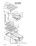 SHELF Diagram and Parts List for ET18HMXTN01  Whirlpool Refrigerator