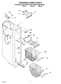 FREEZER LINER Diagram and Parts List for GD2SHGXKB01  Whirlpool Refrigerator