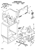 LINER PARTS Diagram and Parts List for ET8MHEXRB01  Whirlpool Refrigerator