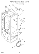REFRIGERATOR LINER Diagram and Parts List for GD25SFXHS03  Whirlpool Refrigerator