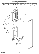 FREEZER DOOR PARTS Diagram and Parts List for GD5NVAXSS01  Whirlpool Refrigerator